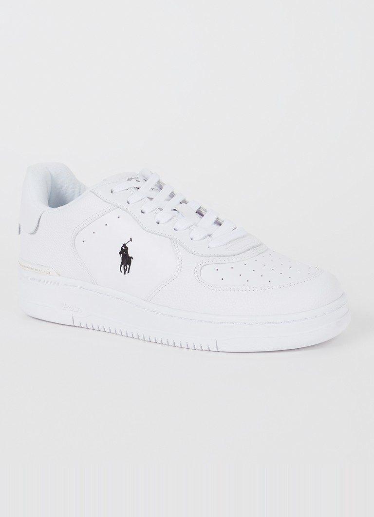 Ralph Lauren Heren Masters Court sneaker met leren details in de kleur Wit, maat: 42