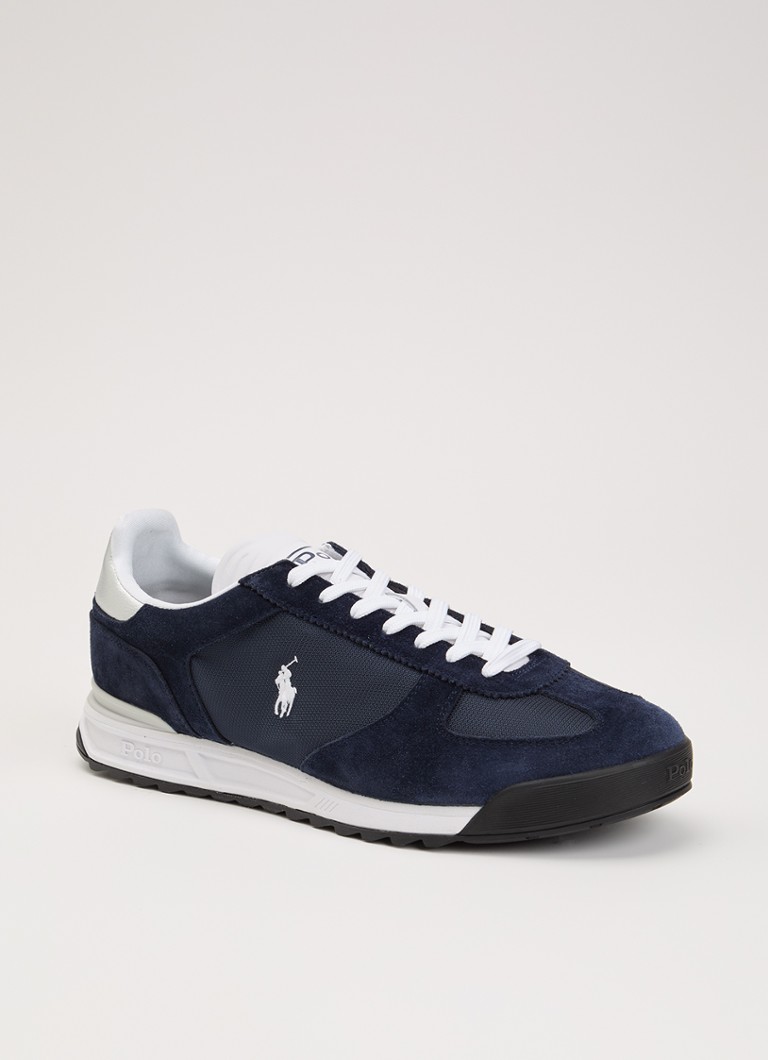 Ralph Lauren Heren Sneaker met suède details in de kleur Donkerblauw, maat: 45