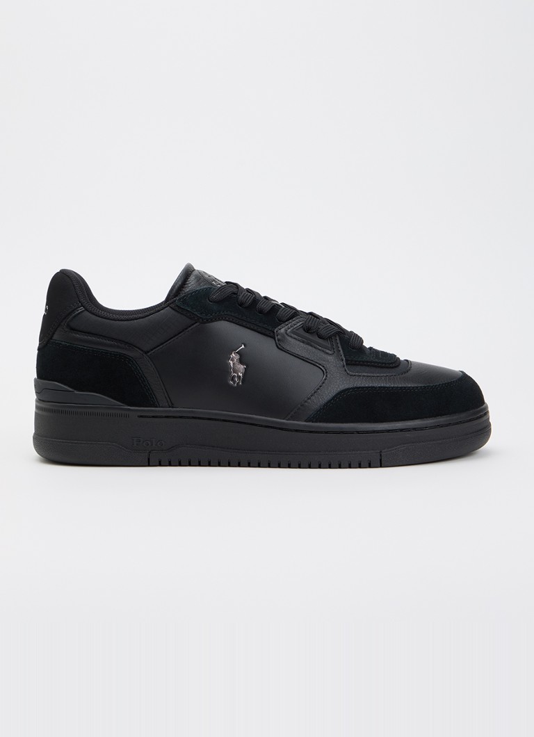 Ralph Lauren Heren Open Masters sneaker van leer met logo in de kleur Zwart, maat: 46