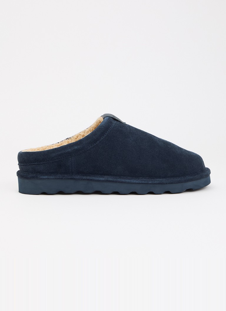 Ralph Lauren Heren Reade clog van suède in de kleur Donkerblauw, maat: 45
