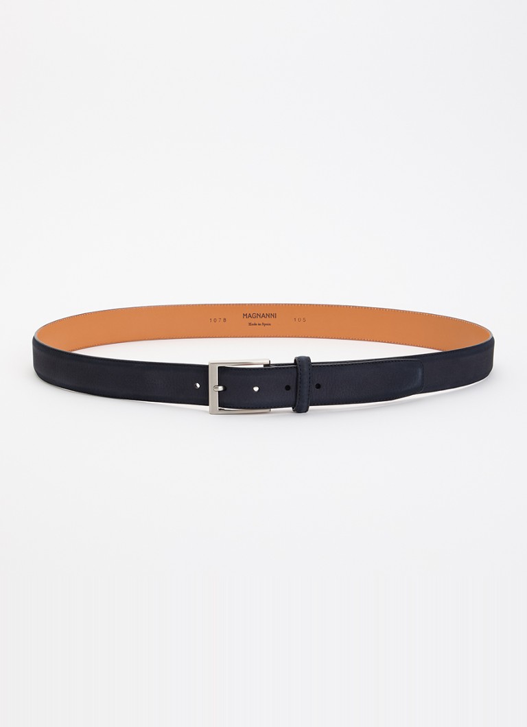 Magnanni Heren Riem van suède in de kleur Donkerblauw, maat: 115