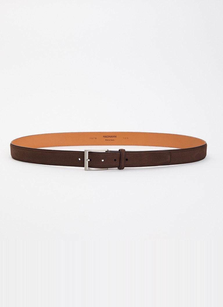 Magnanni Heren Riem van suède in de kleur Donkerbruin, maat: 115