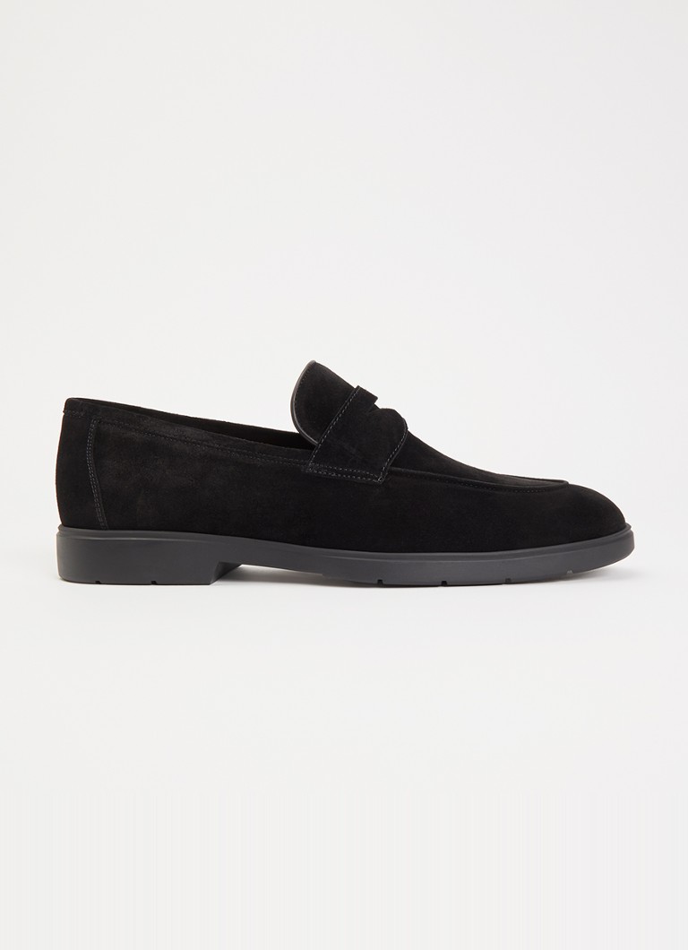 Magnanni Heren Loafer van suède in de kleur Zwart, maat: 45