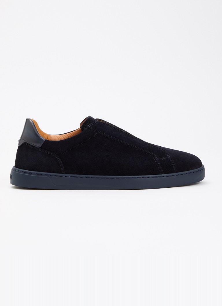 Magnanni Heren Costa Slip II sneaker van suède in de kleur Donkerblauw, maat: 43