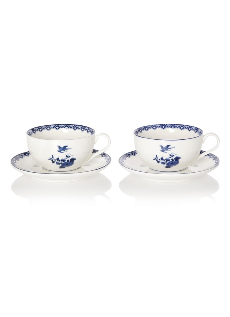 &Klevering Rijksmuseum kop en schotel set van 2 Wit - Deal