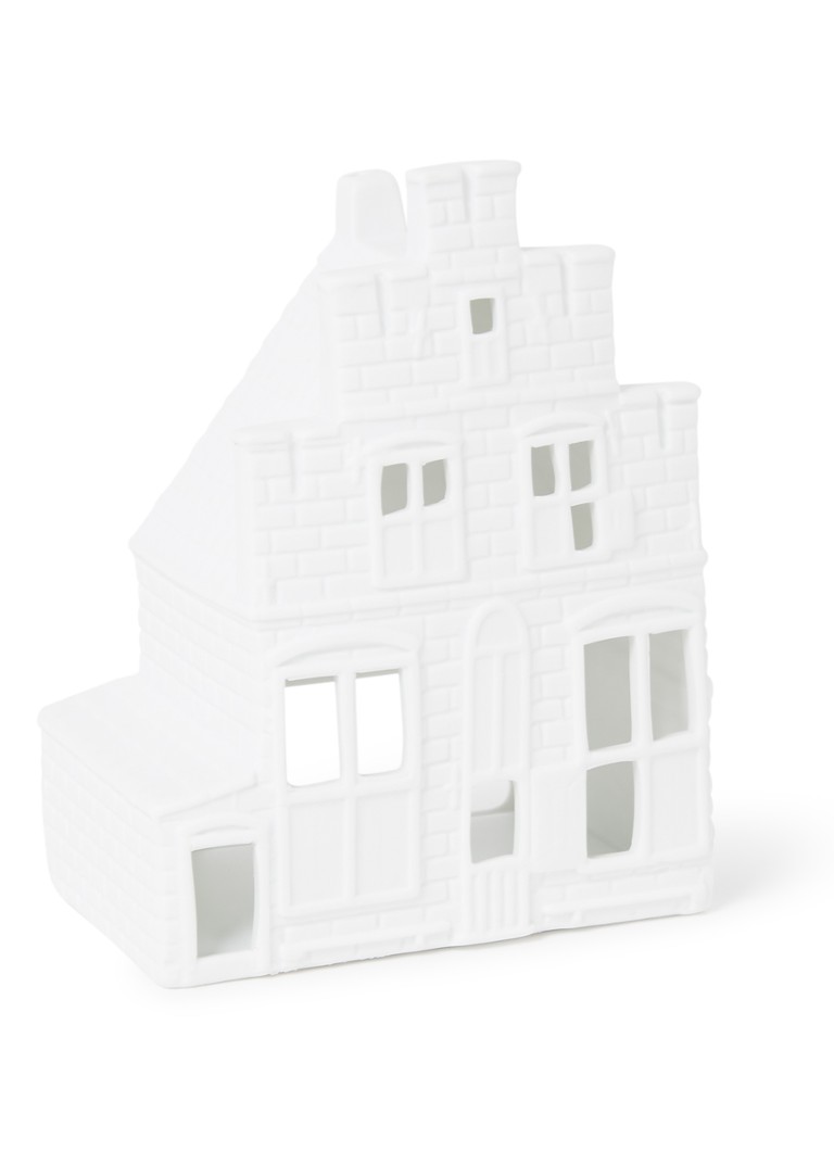 &Klevering Vermeer house waxinelichthouder 14 cm Wit - Deal