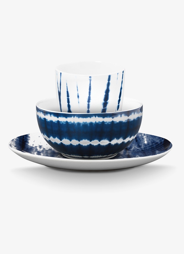 Vtwonen Breakfast serviesset 3-delig Blauw