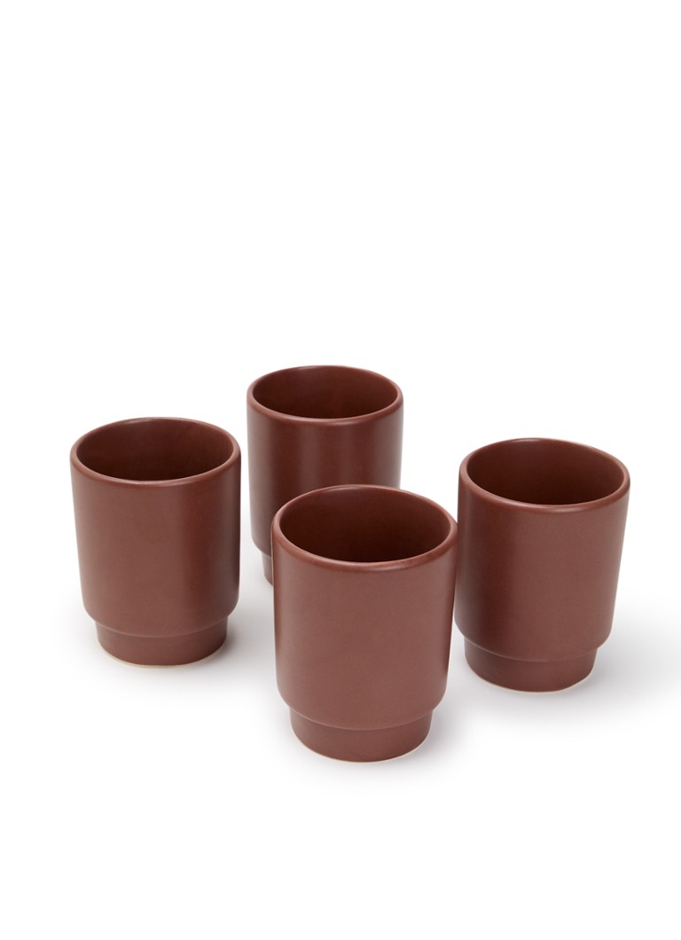 Vtwonen Kopje 25 cl set van 4 Hazelnootbruin