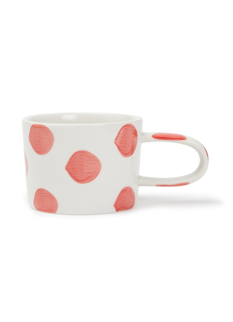 Vtwonen Dots mok 35 cl Rood - Deal