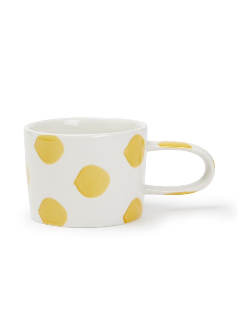 Vtwonen Dots mok 35 cl Geel - Deal