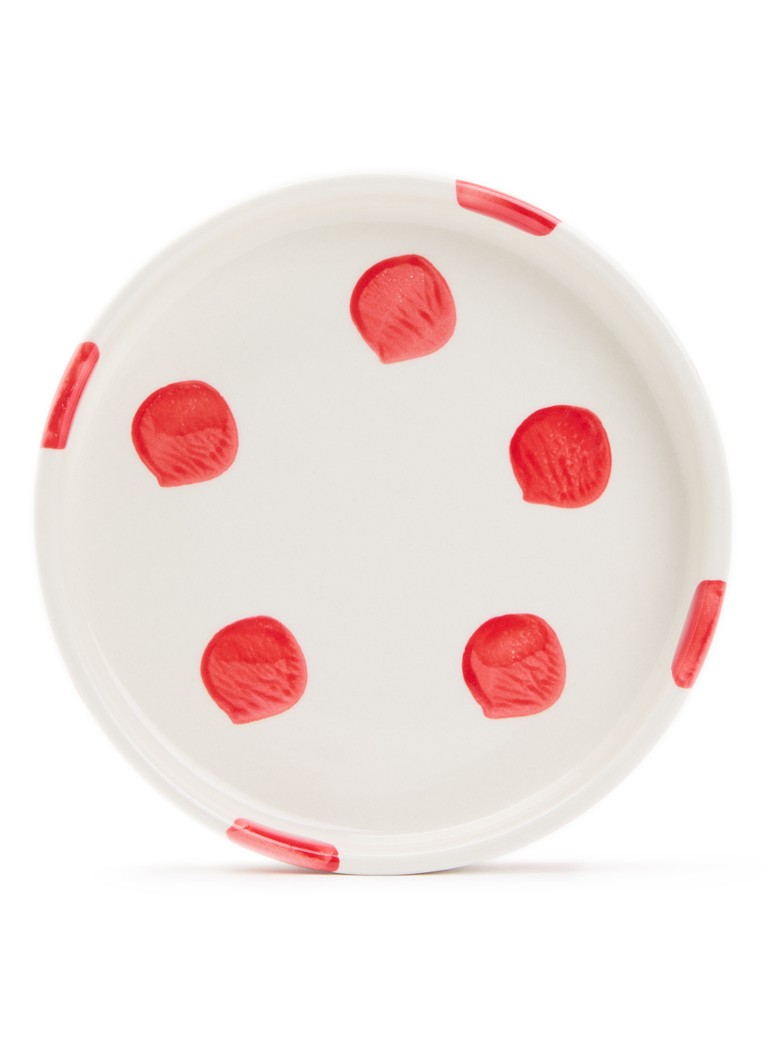 Vtwonen Dots gebaksbordje 13 cm Rood - Deal