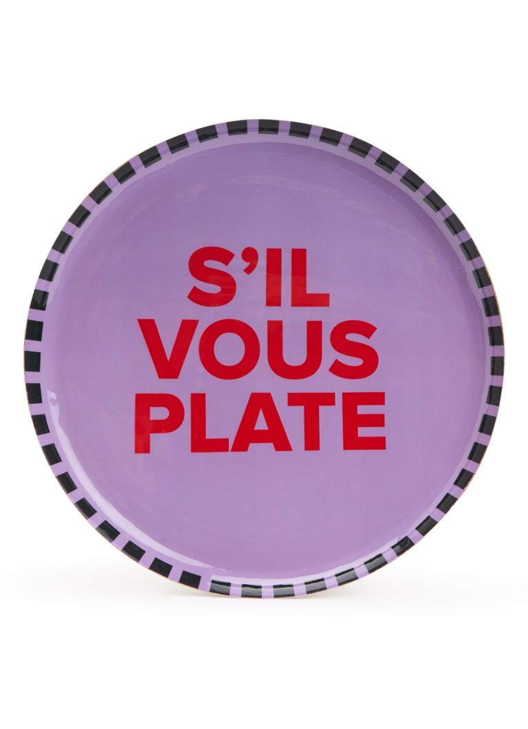 Vtwonen S'il Vous wandbord 30 cm Paars - Deal