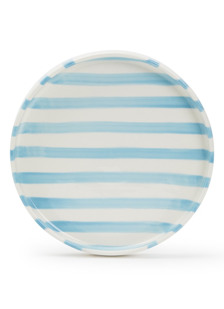 Vtwonen Stripes ontbijtbord 20 cm Lichtblauw - Deal