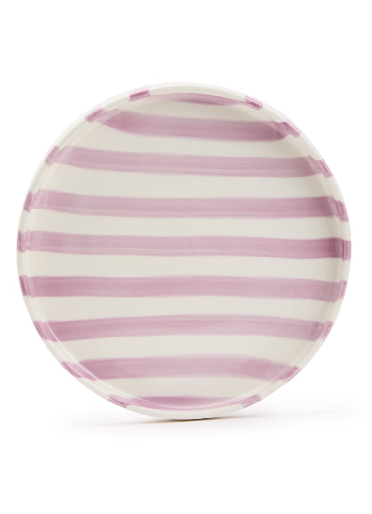 Vtwonen Stripes ontbijtbord 20 cm Lila - Deal