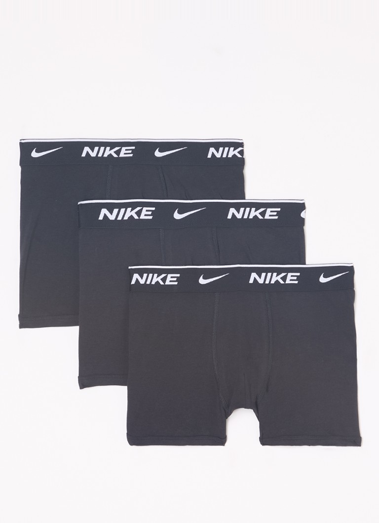 Nike Jongens Boxershorts met logoband in 3-pack in de kleur Zwart, maat: 10-12YR
