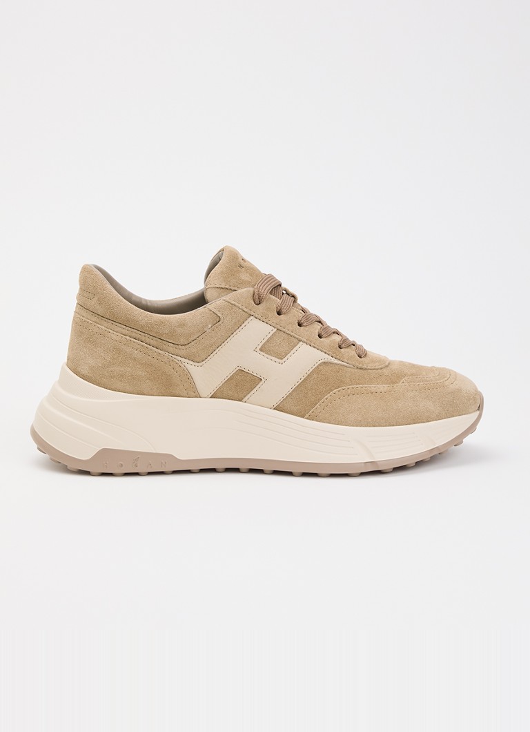 Hogan Dames Sneaker van suède in de kleur Beige, maat: 39