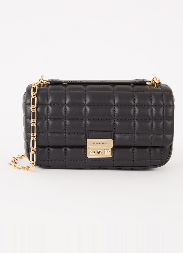 Michael Kors Dames Tribeca L crossbodytas van leer met quilt patroon