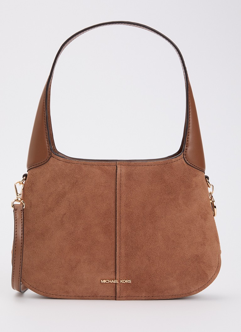 Michael Kors Dames Alice schoudertas van suéde in de kleur Bruin, maat: 1SZ