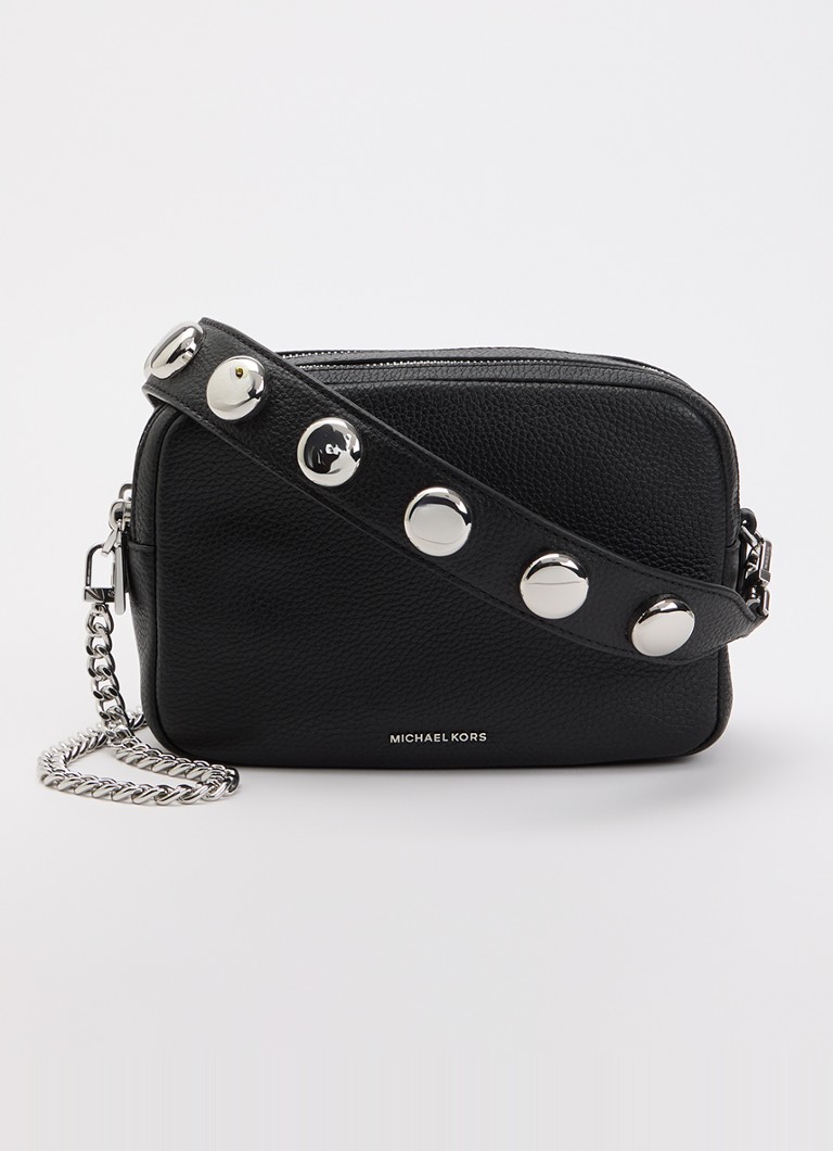 Michael Kors Dames Bryant crossbodytas van leer met studs in de kleur Zwart, maat: 1SZ
