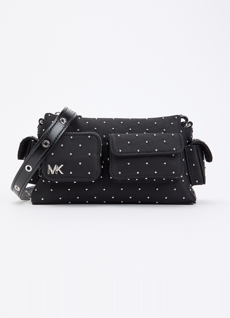 Michael Kors Dames Dakota crossbodytas met studs en verstelbare schouderriem in de kleur Zwart, maat: 1SZ
