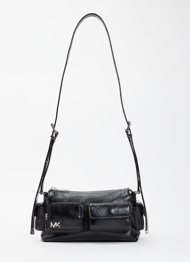 Michael Kors Dames Dakota crossbodytas met logoprint en structuur in de kleur Zwart, maat: 1SZ