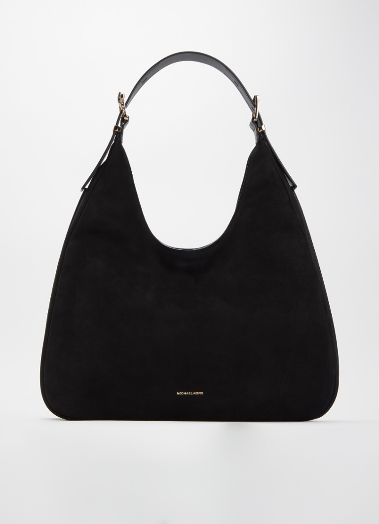 Michael Kors Dames Nolita Large schoudertas van nubuck met verstelbare schouderriem in de kleur Zwart, maat: 1SZ