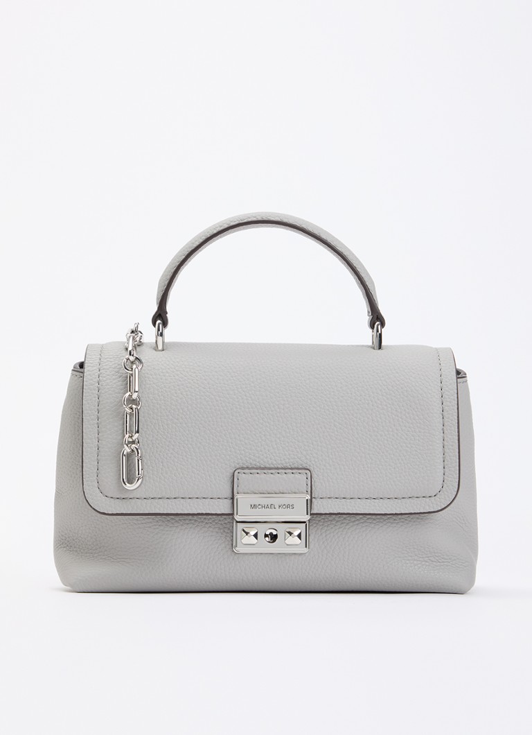 Michael Kors Dames Tribeca schoudertas van leer met afneembare schouderriem in de kleur Grijs, maat: 1SZ