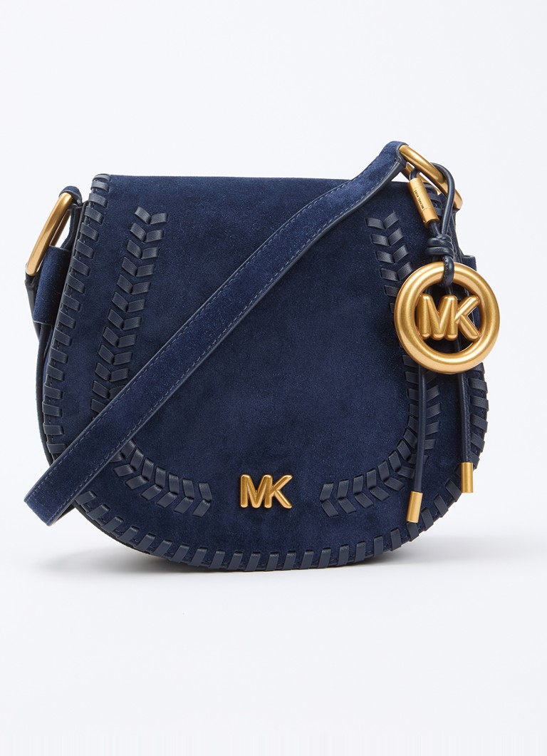 Michael Kors Dames Josie schoudertas van suède met afneembare schouderriem in de kleur Royalblauw, maat: 1SZ