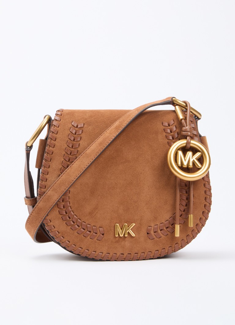 Michael Kors Dames Josie schoudertas van suède met afneembare schouderriem in de kleur Cognac, maat: 1SZ