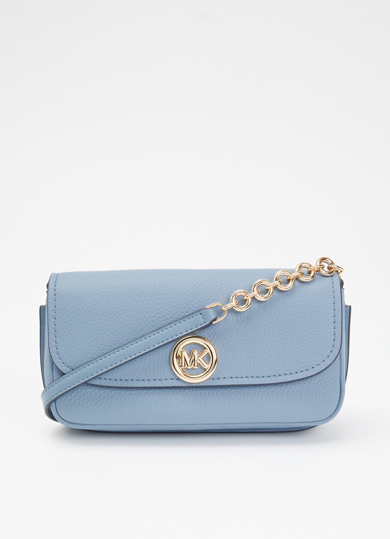 Michael Kors Dames Nolita Small crossbodytas van leer met verstelbare schouderriem in de kleur Staalblauw, maat: 1SZ