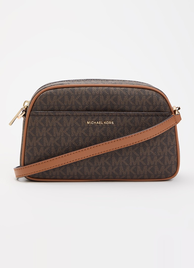 Michael Kors Dames Jet Set crossbodytas met logoprint in de kleur Donkerbruin, maat: 1SZ