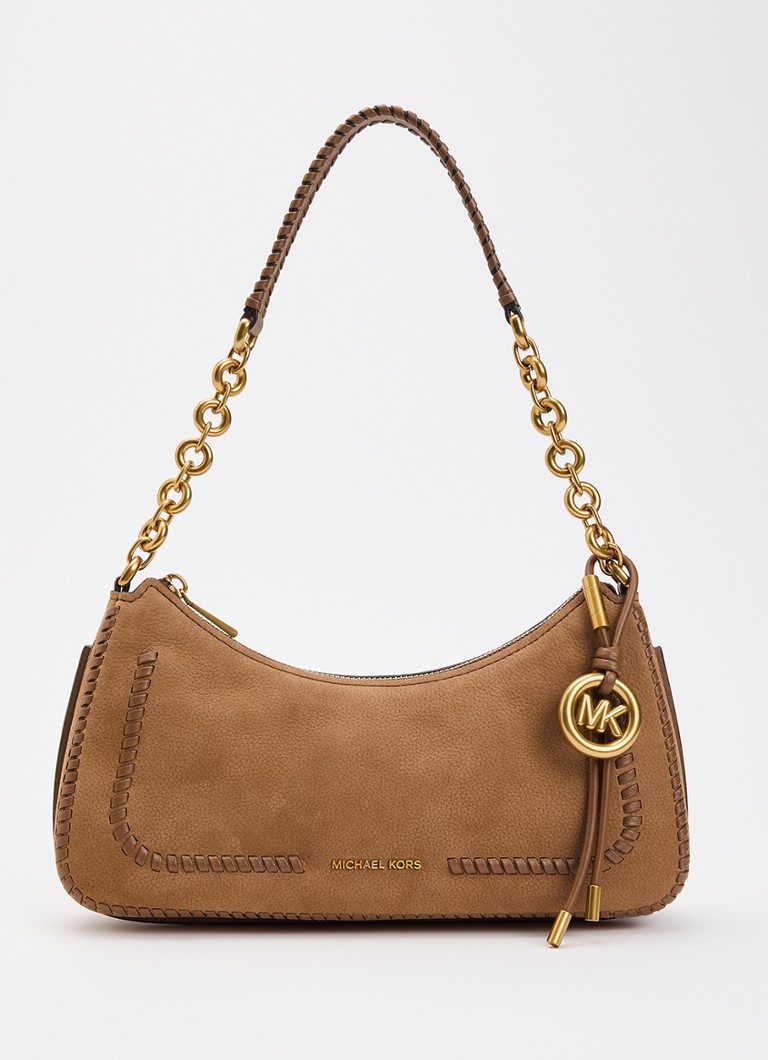 Michael Kors Dames Nolita Medium schoudertas van leer in de kleur Lichtbruin, maat: one size
