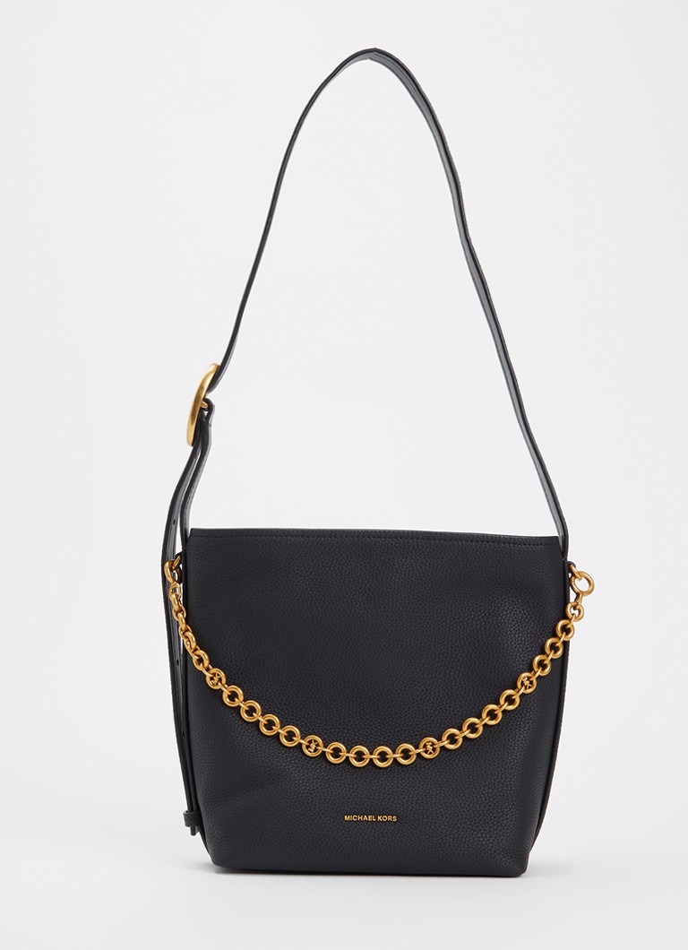Michael Kors Dames Nolita Small schoudertas van leer met verstelbare schouderriem in de kleur Zwart, maat: one size