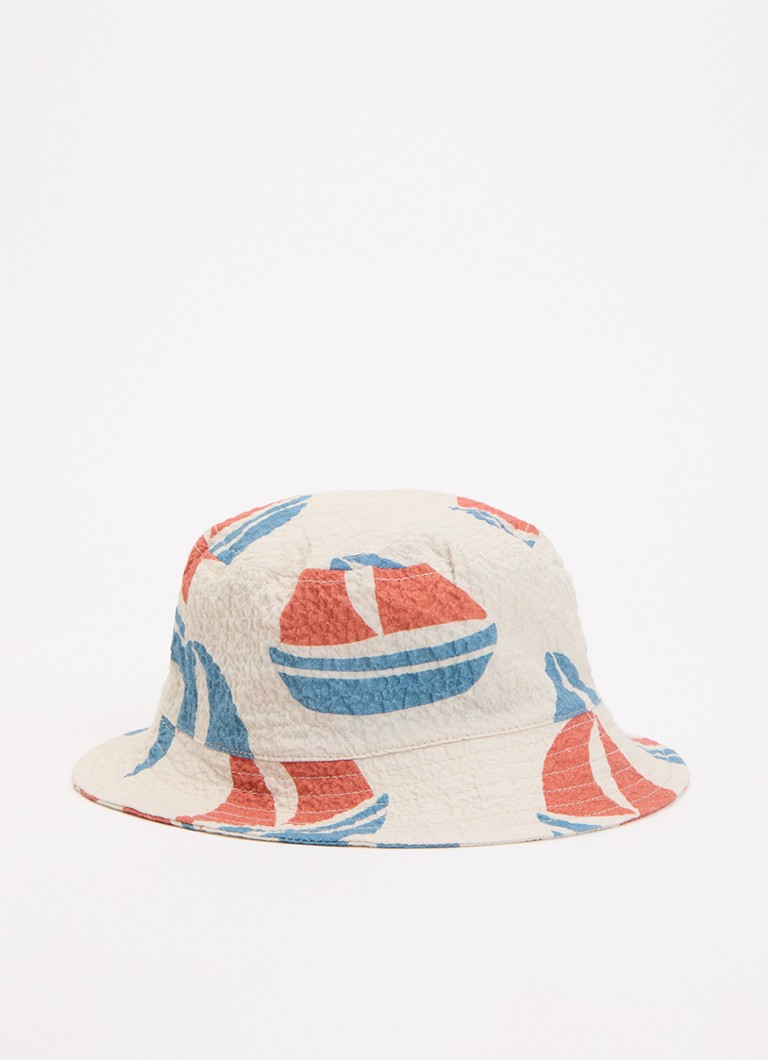 Konges Sløjd Meisjes Elliot bucket hoed met print in de kleur Beige, maat: 12M-18M