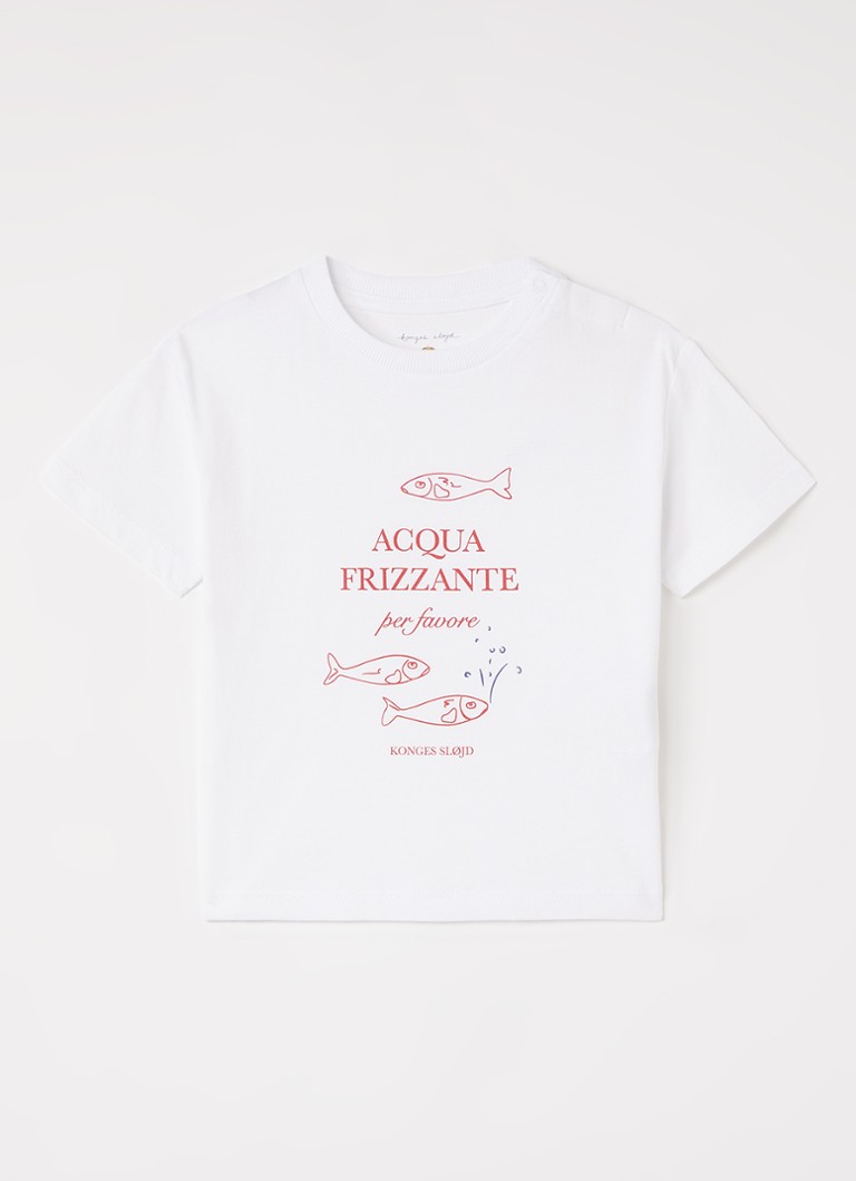 Konges Sløjd Jongens T-shirt met print in de kleur Wit, maat: 18M=86