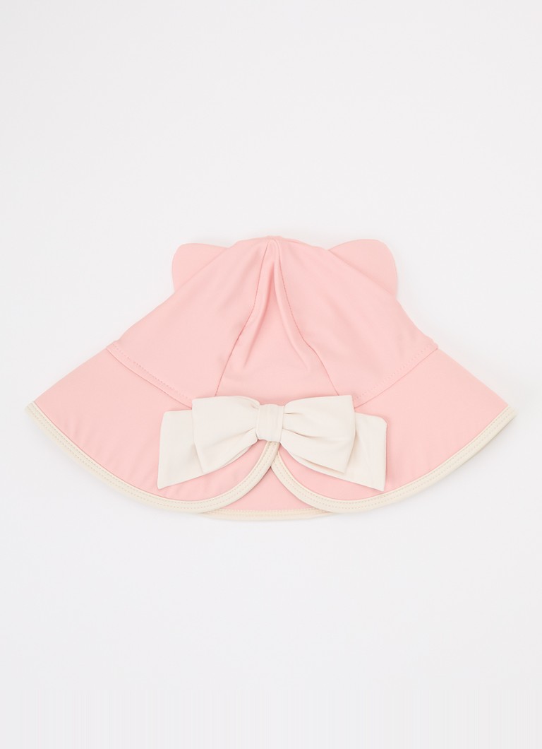 Konges Sløjd Meisjes Kity zwemhoed met strikdetail in de kleur Roze, maat: 6M-9M