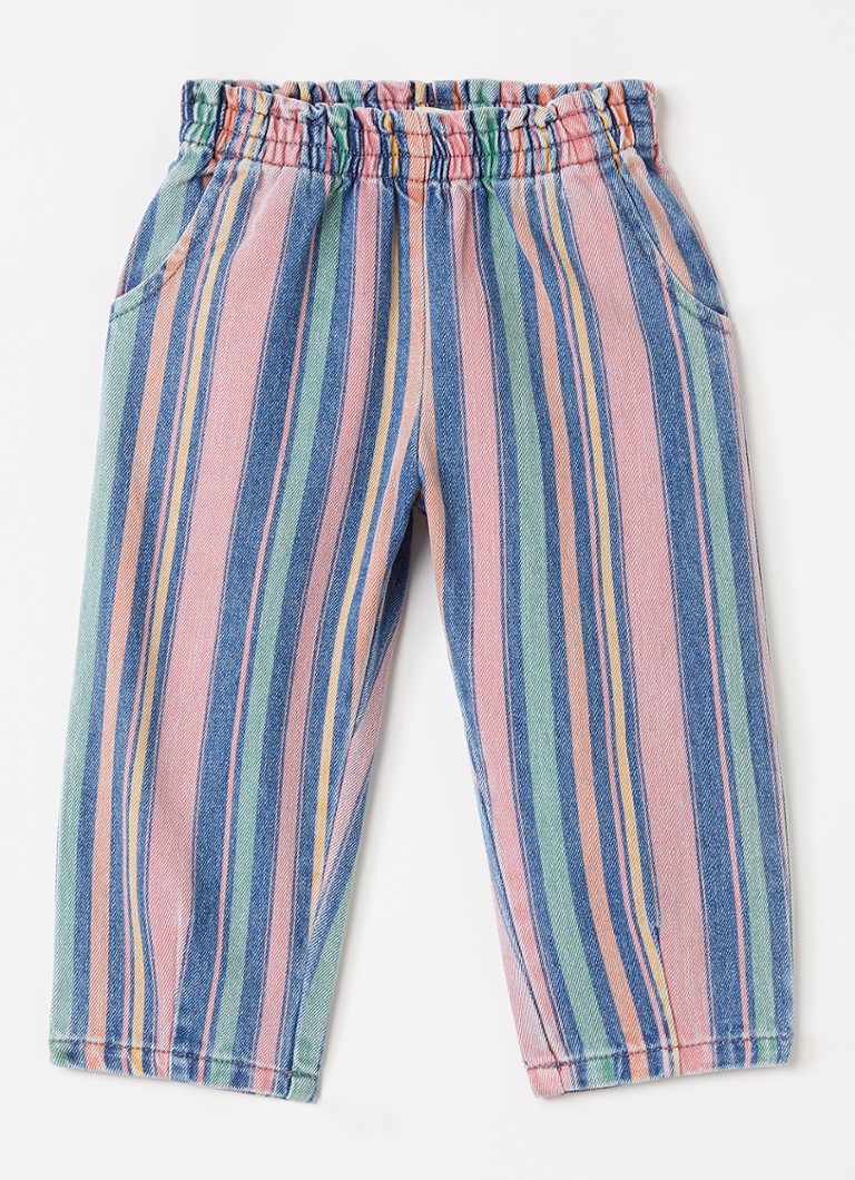 Konges Sløjd Meisjes Loose fit jeans met streepprint in de kleur Roze, maat: 9M=74