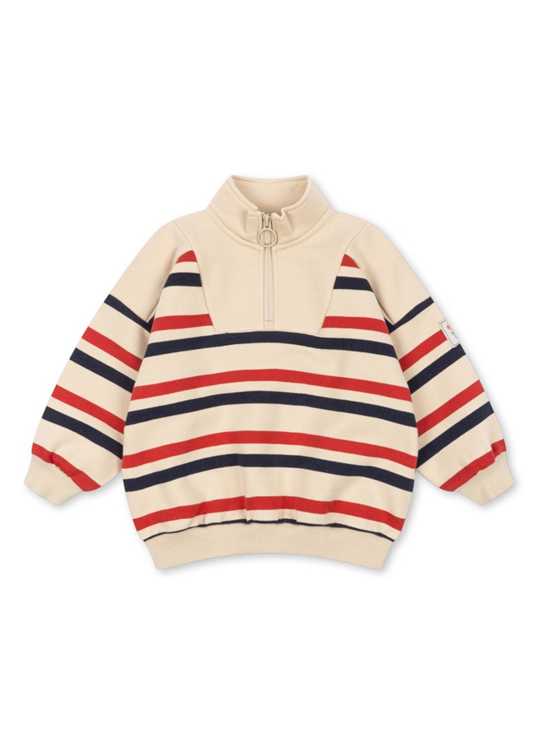 Konges Sløjd Meisjes Lou sweater met streepprint in de kleur Rood, maat: 18M=86