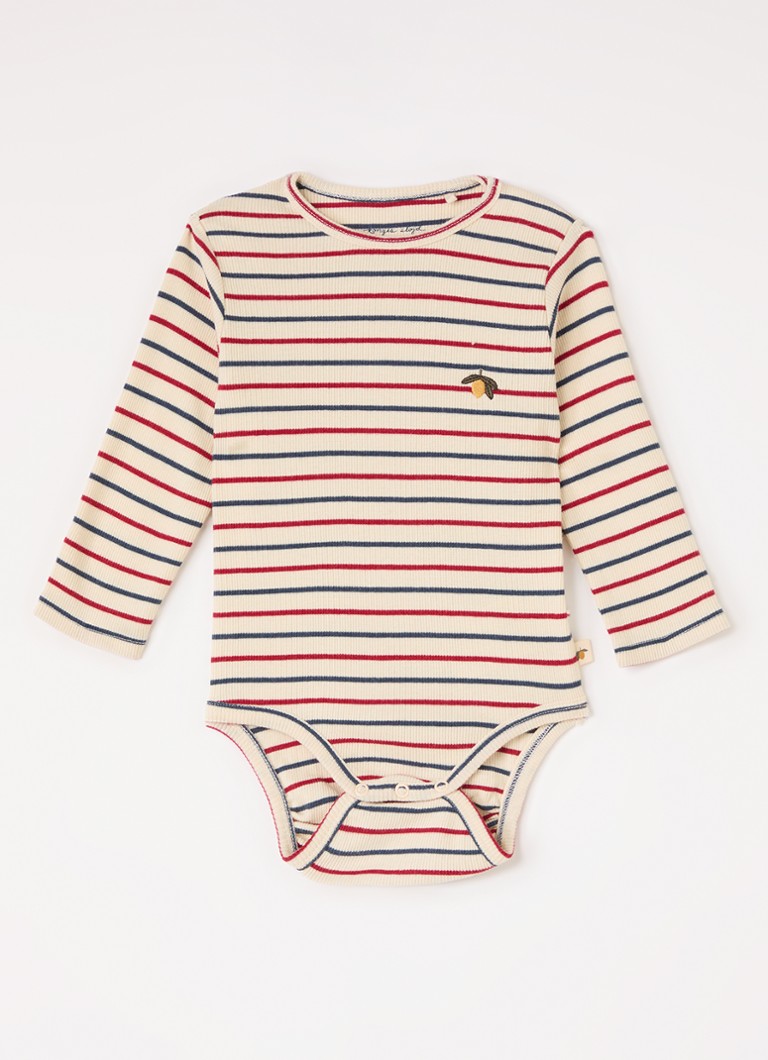 Konges Sløjd Meisjes Voco romper met streepprint in de kleur Beige, maat: 12M=80
