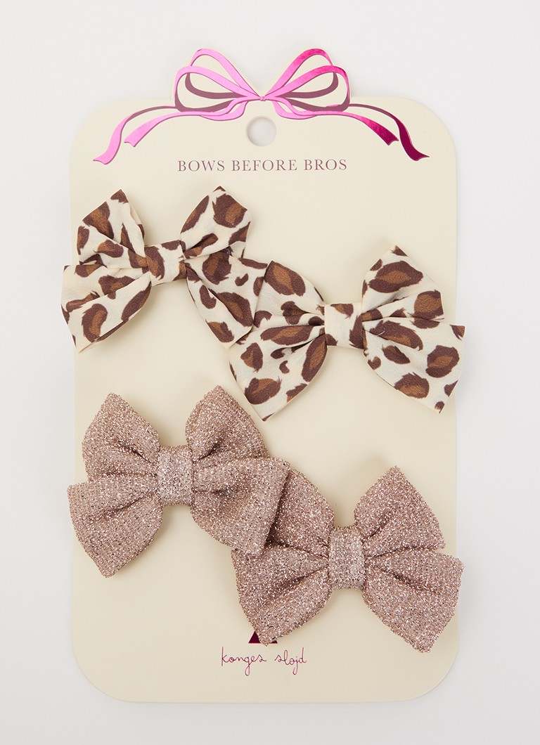 Konges Sløjd Meisjes Bows before bros haarclip set van 4