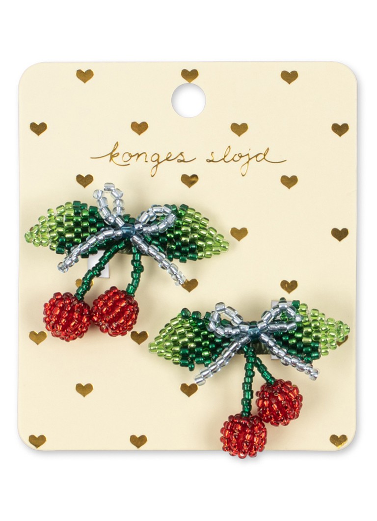 Konges Sløjd Meisjes Cherry haarclip set van 2