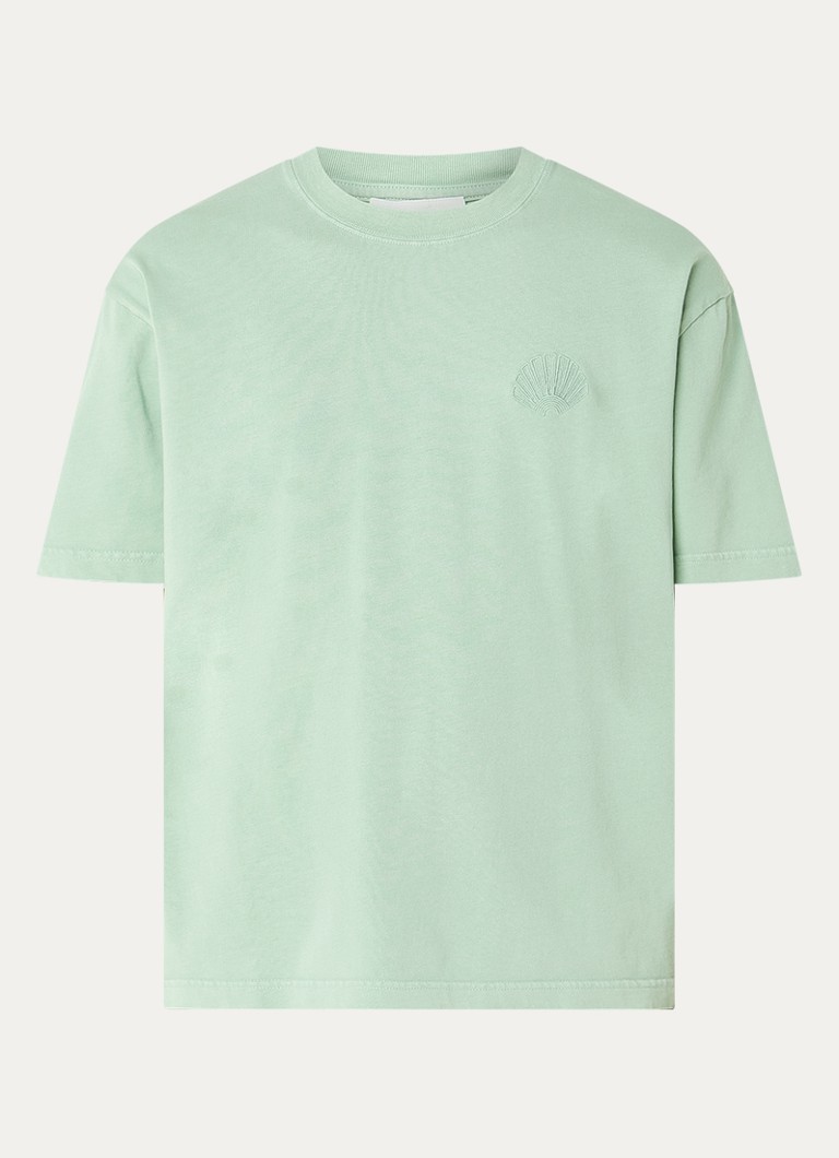 New Amsterdam Surf Association Heren T-shirt met logoborduring in de kleur Groen, maat: M