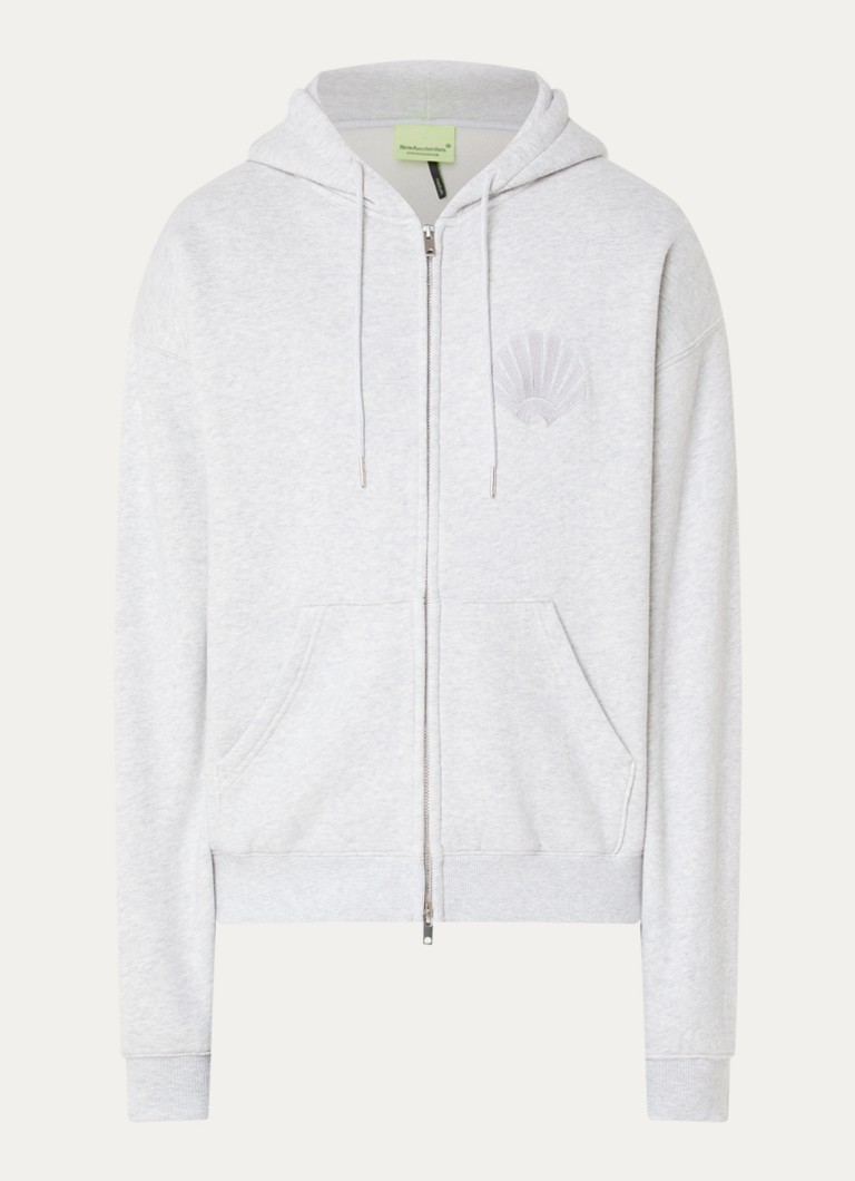 New Amsterdam Surf Association Heren Sweatvest met steekzakken in de kleur Grijs, maat: L