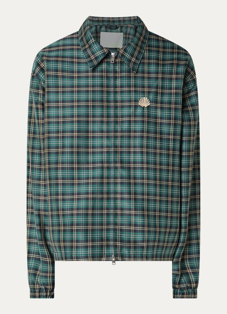 New Amsterdam Surf Association Heren Coach jack met logo- en backprint in de kleur Groen, maat: M