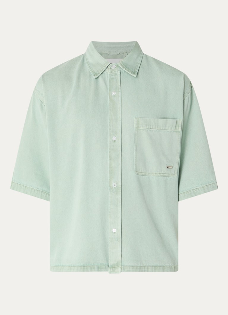 New Amsterdam Surf Association Heren Regular fit overhemd met borstzak in de kleur Mint, maat: XL
