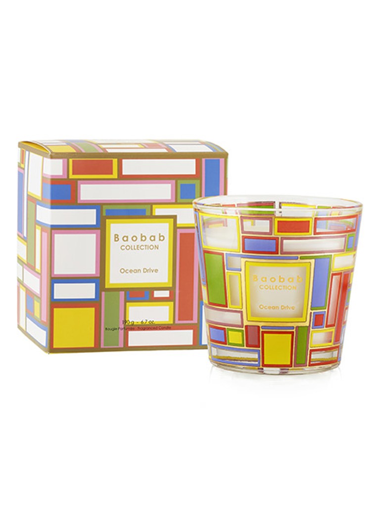 Baobab Collection My First Baobab Ocean Drive geurkaars 190 gram Geel - Deal