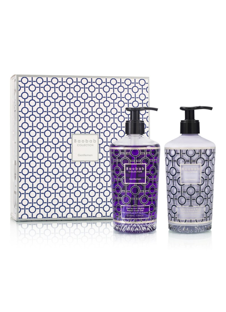 Baobab Collection Gentlemen handzeep en handlotion - handverzorgingsset Blauw 350 Cadeausets - Deal