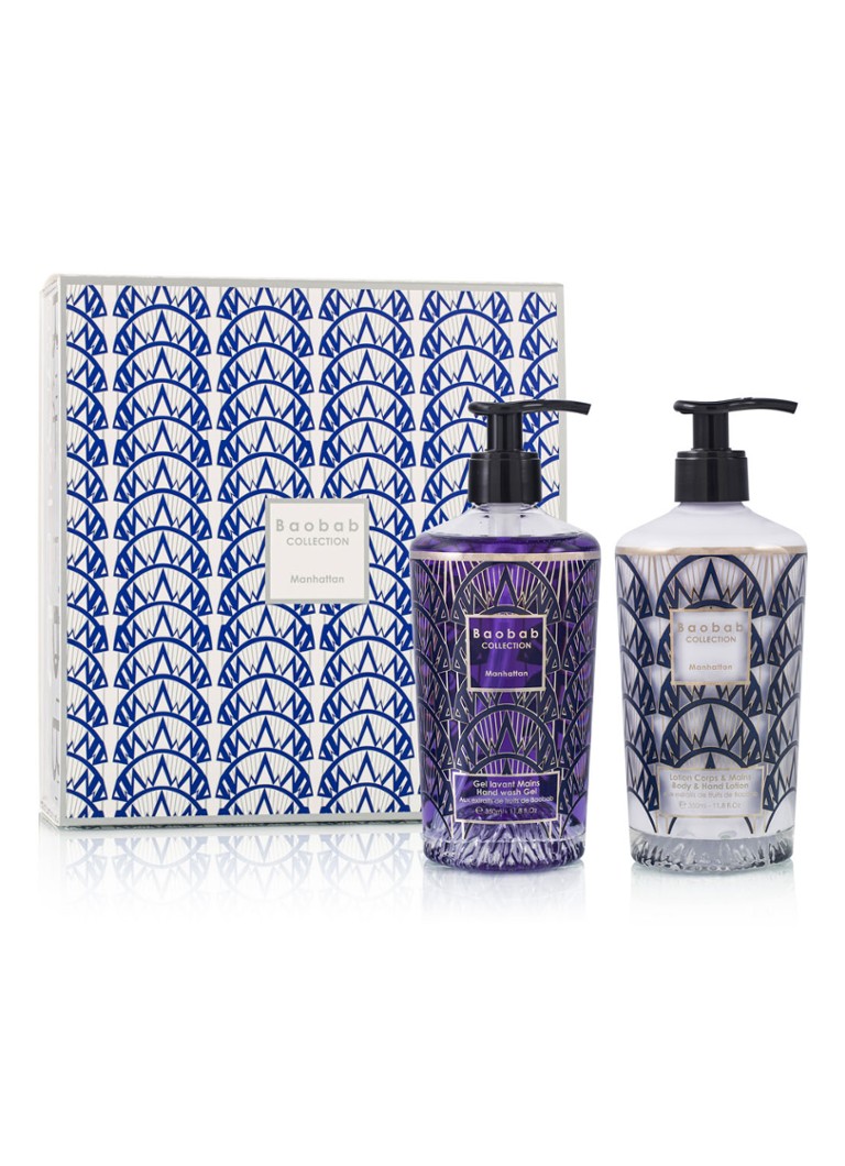 Baobab Collection Manhattan handzeep en handlotion- handverzorgingsset Blauw 350 Verzorging - Deal