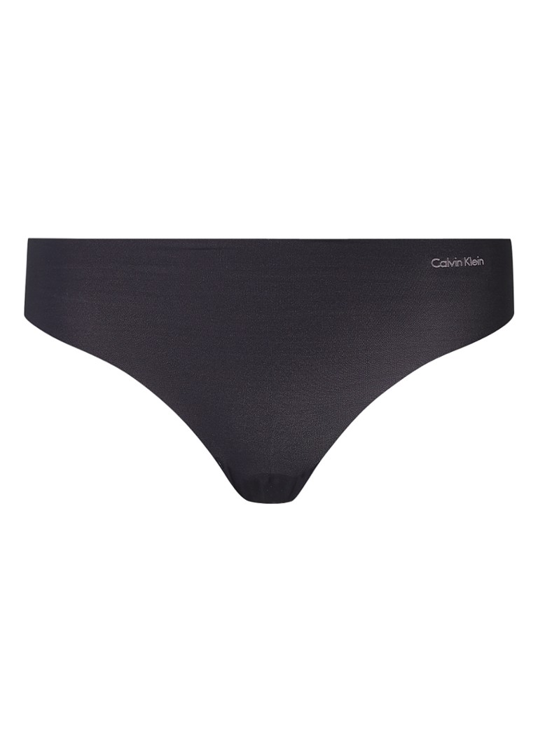 Calvin Klein Dames Naadloze string in de kleur Zwart