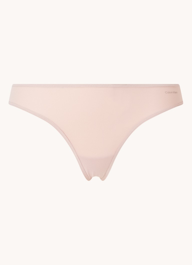 Calvin Klein Dames Sheer Marquisette string in de kleur Lichtroze